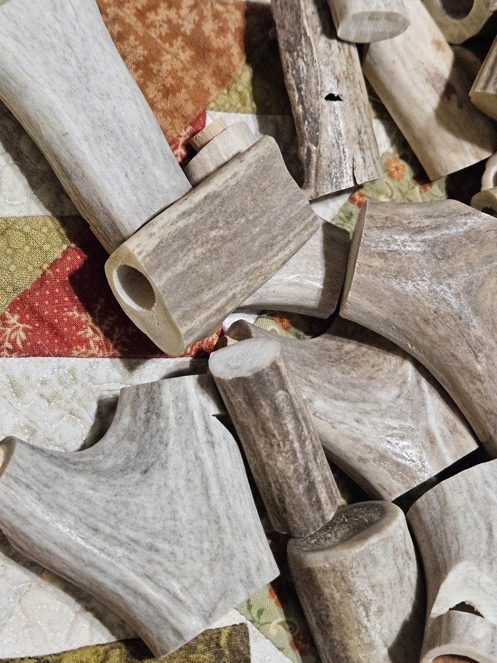 Natural Deer Antler Whistles?Accents? Cut And Drilled – Neutral Gray/Brown - Picture 2 of 16